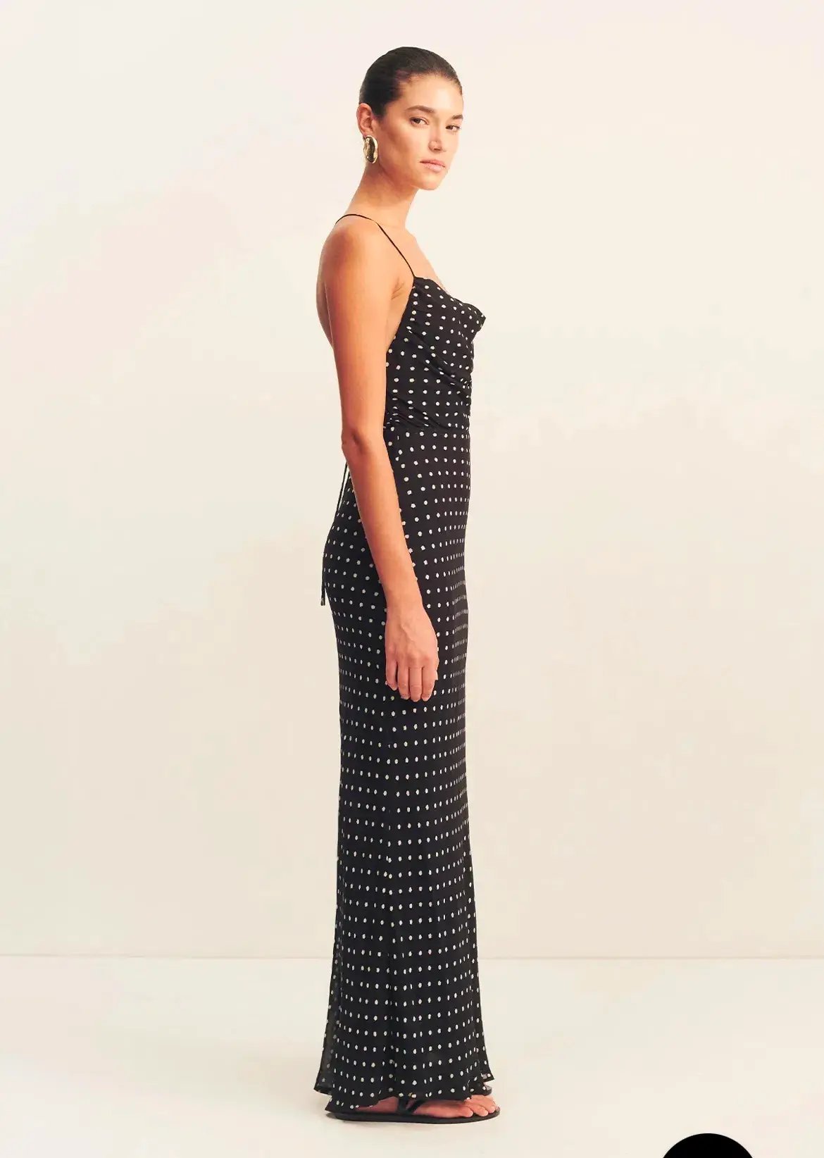 Shona Joy Houston Lace Back Maxi Dress Black Size 10 photo 3