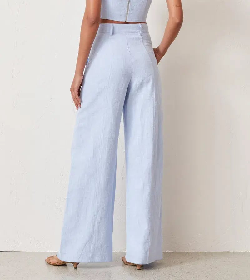 Bec & Bridge Astrid Knit Tee and Anika Pants Set Blue Size 10 photo 4
