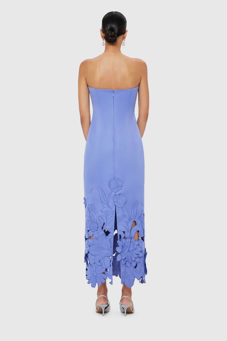 Leo Lin Rayna Appliqué Bustier Maxi Dress - Moonlight photo 2