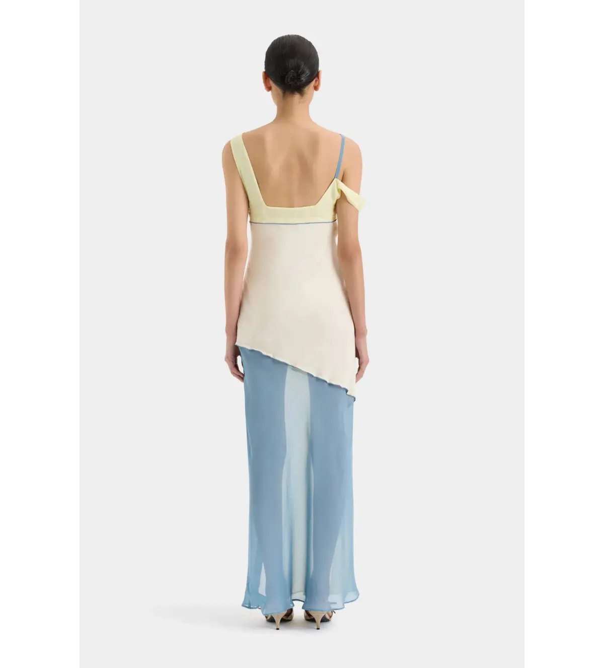 Sir the Label The Thames Splice Midi Dress Ecru Multi Size 3 / AU 12 photo 3