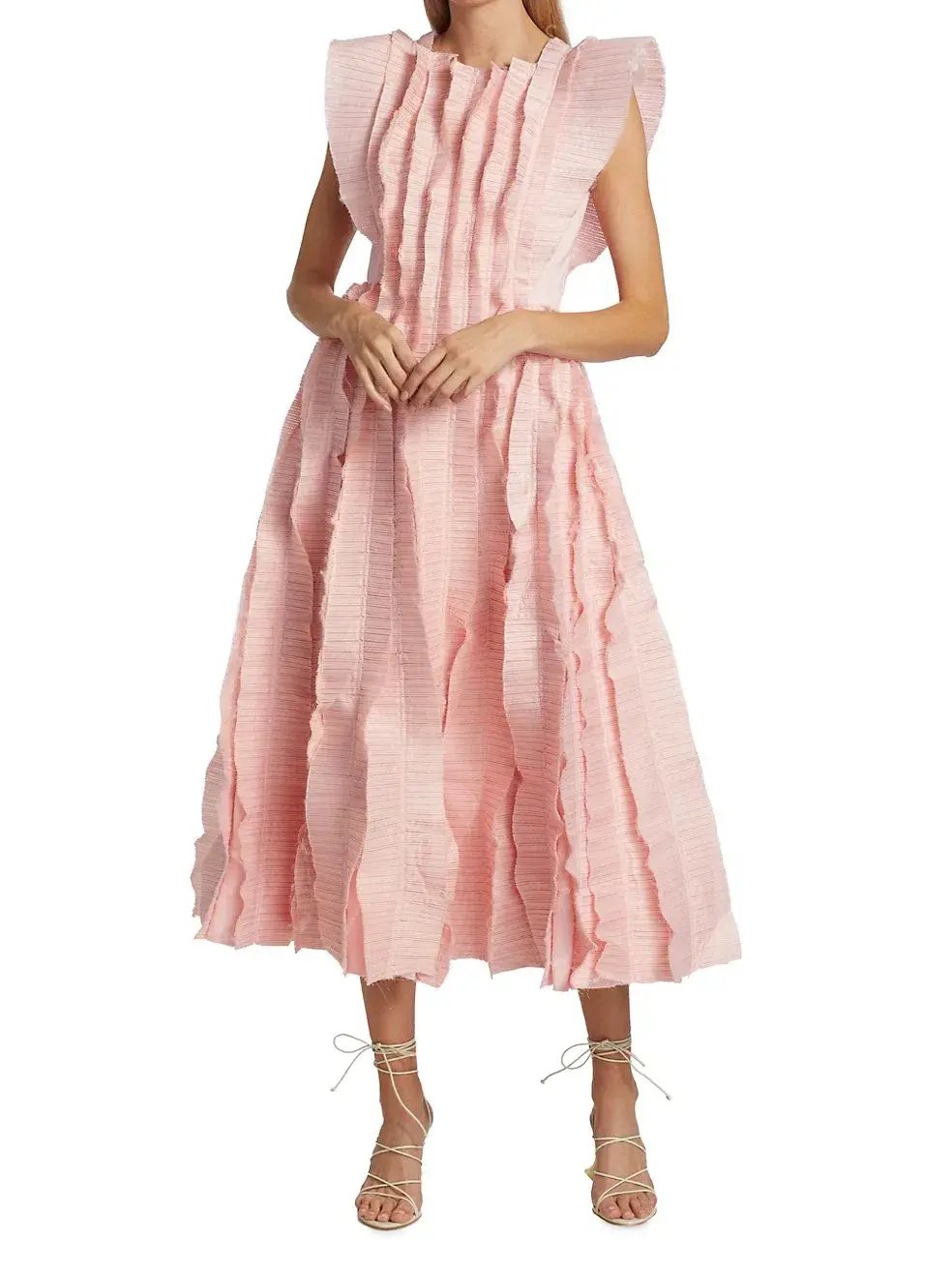 Aje Hybrid Midi Dress in Rose Pink Size 14 photo 2
