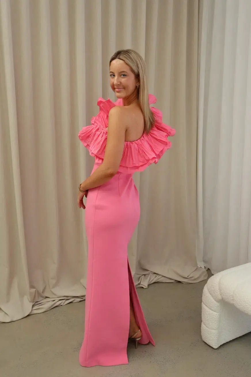 Rebecca Vallance Rosita Gown Shrimp Pink Size AU 8 photo 4