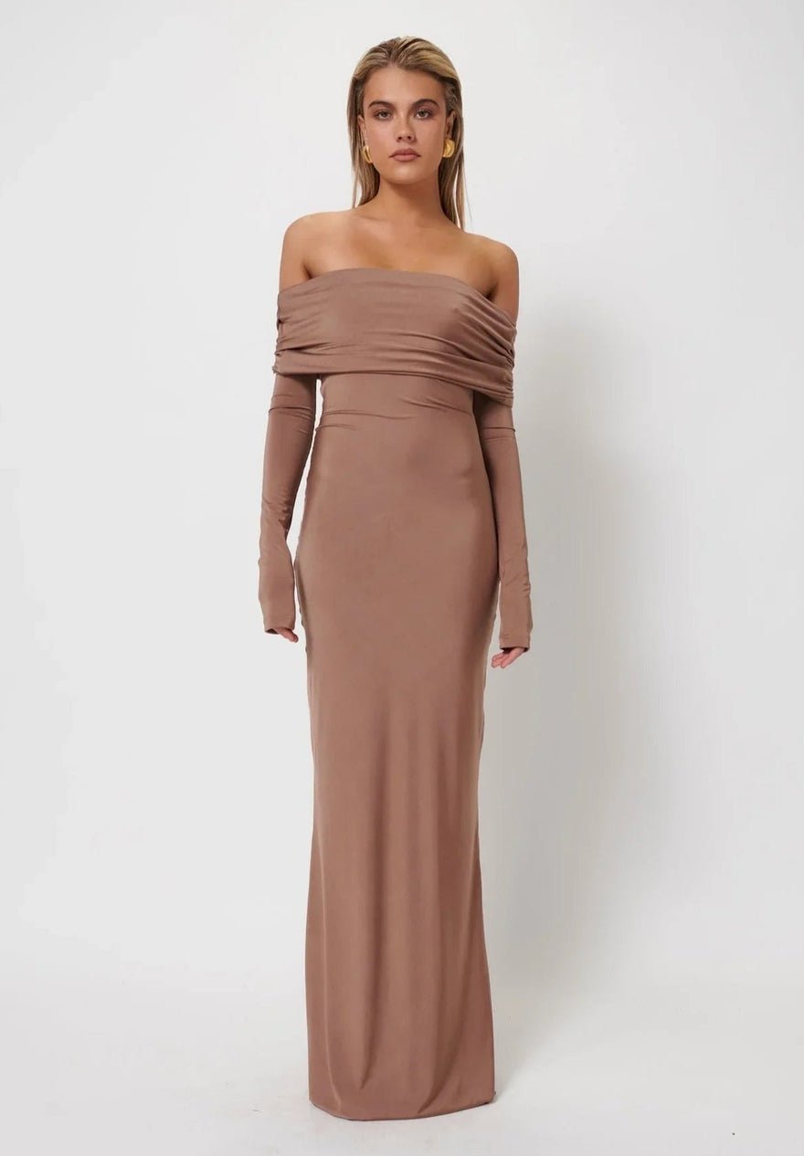Effie Kats Gwen Gown In Coffee photo 4