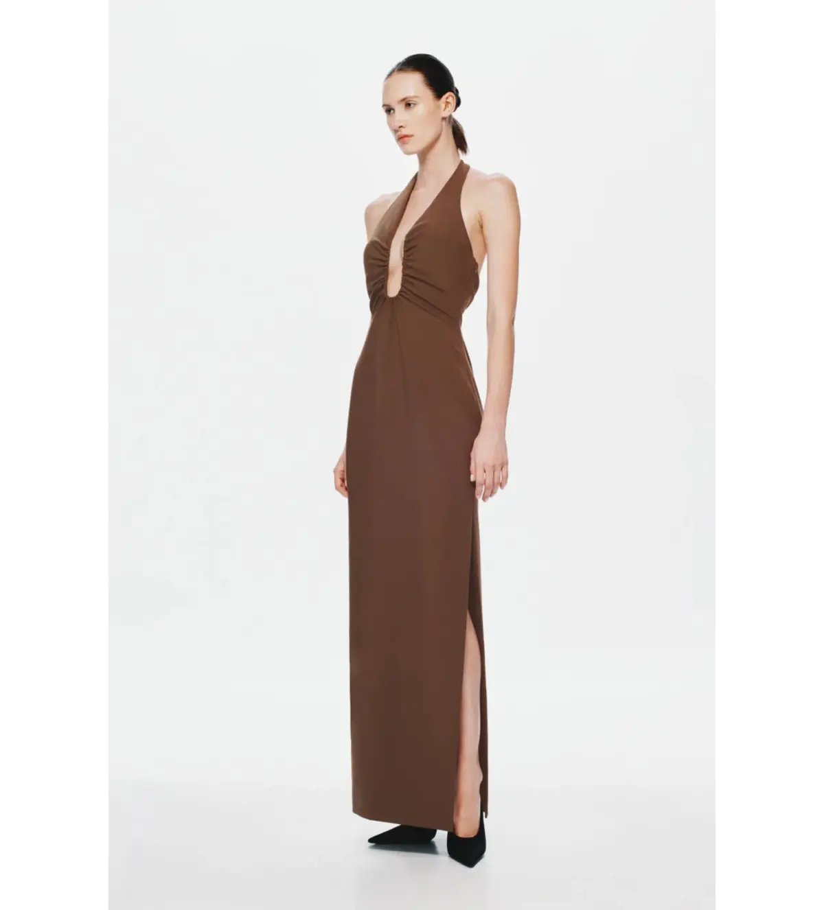 MISHA The Alusia Maxi Dress in Mink Size 8/S photo 2