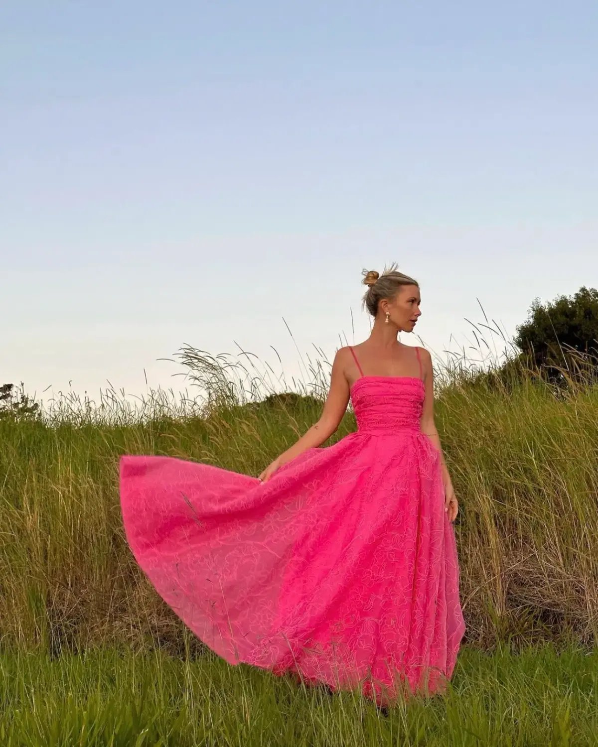 Aje Evangeline Cornelli Maxi Dress Pink Size  AU 8 photo 2
