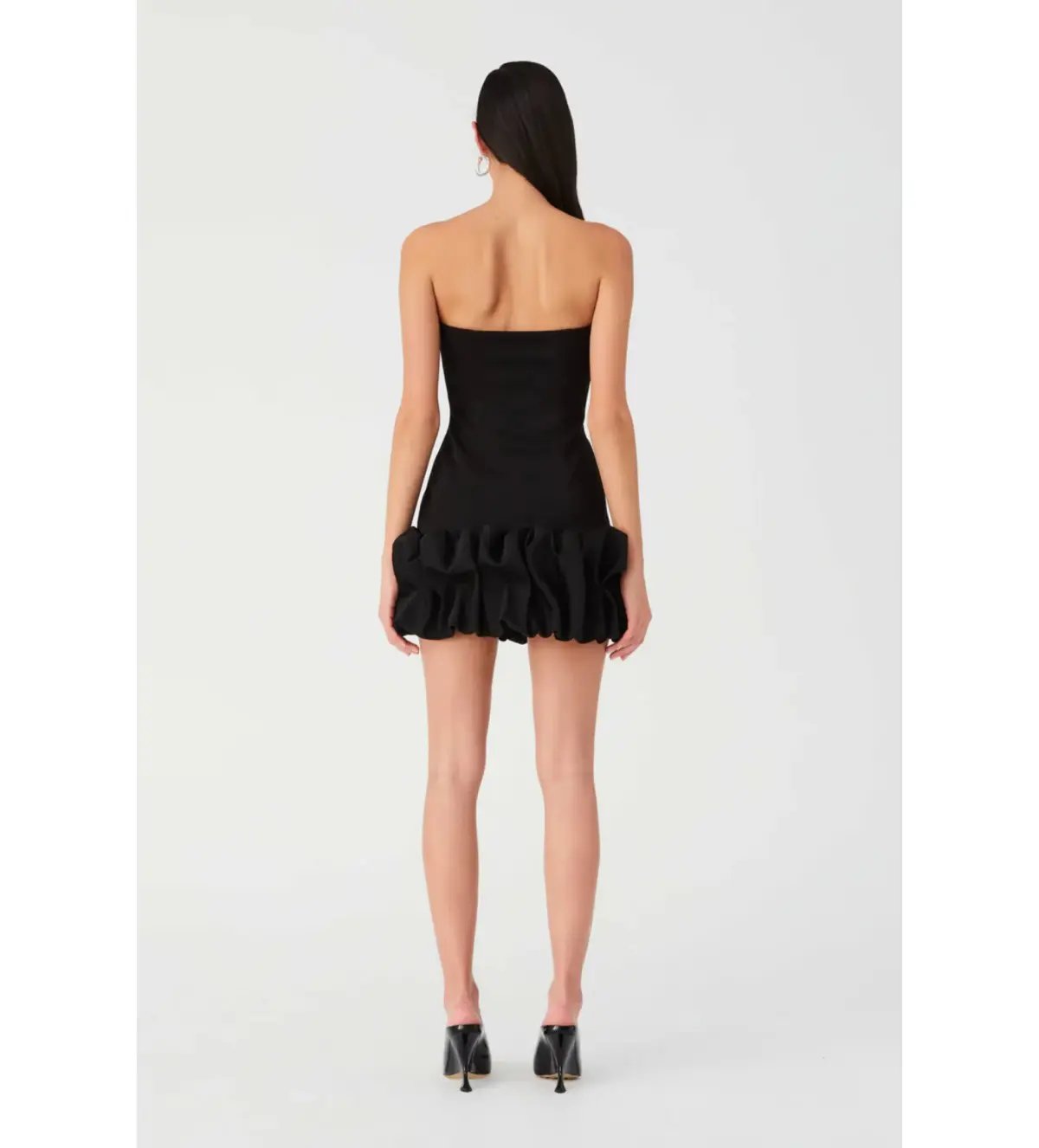 Misha Saphira Crepe Knit Dress Black Size 12/L photo 3
