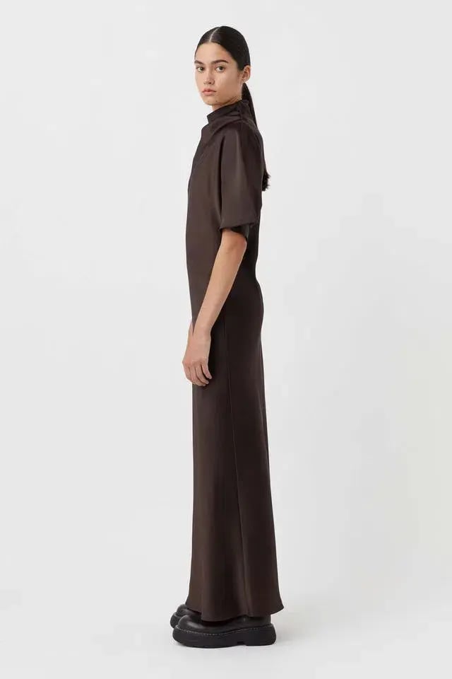 CAMILLA AND MARC Sorrell Maxi Evening Dress in Chocolate Brown Size 8 photo 6