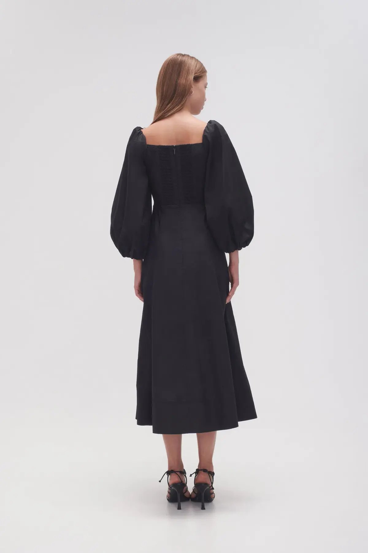 Aje Hester Corsetted Midi Dress Black Size 12 photo 4
