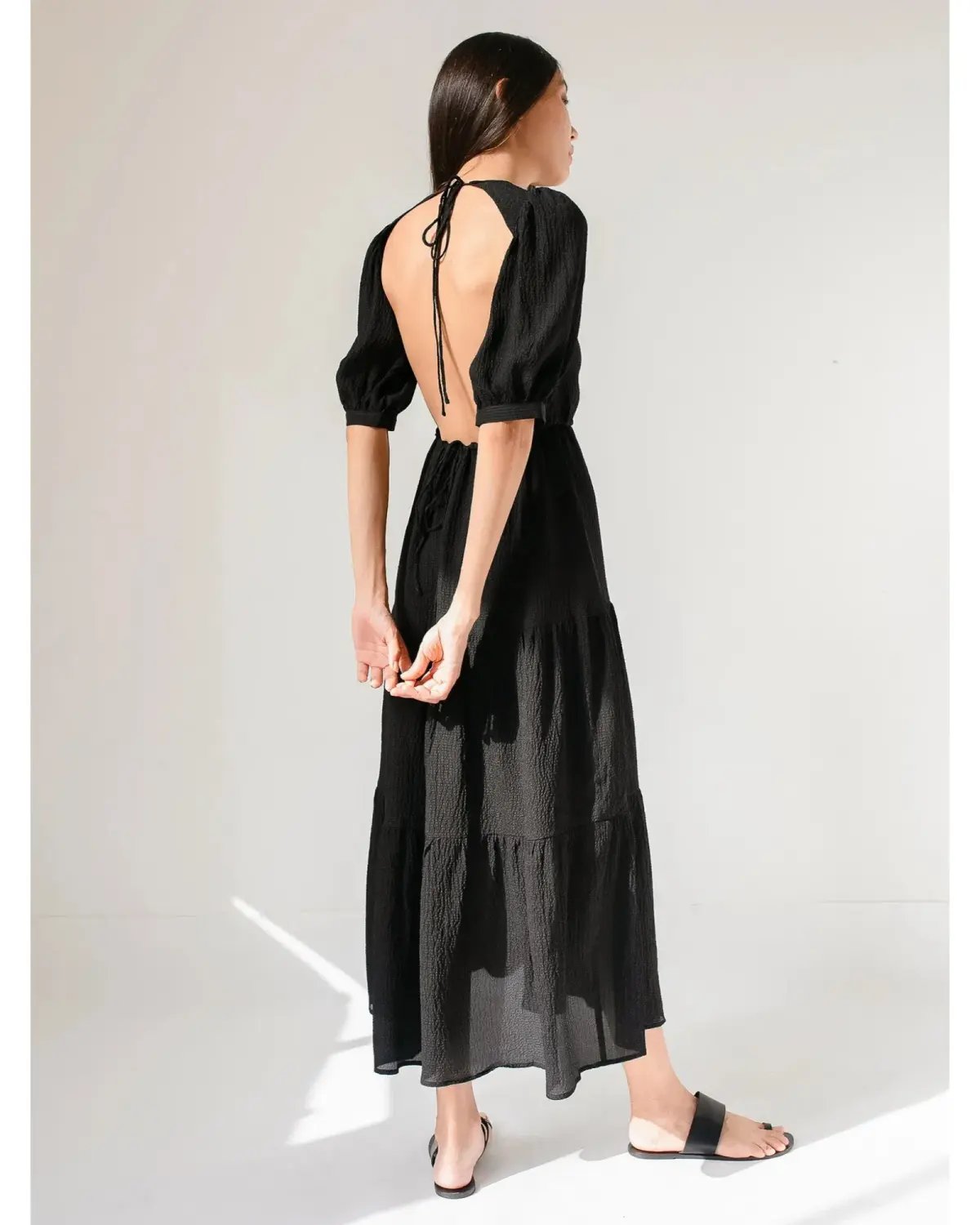 Sir The Label Indre Open Back Midi Dress Black Size 1 / AU 8 photo 3