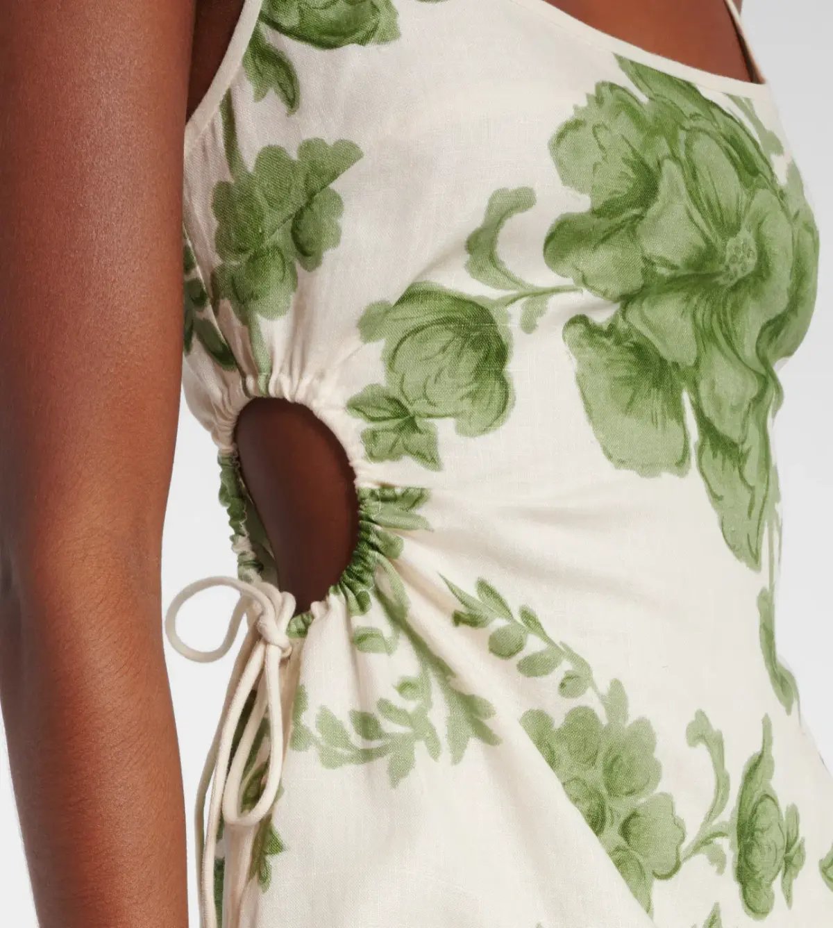 Sir The Label Gardella Cut Out Mini Dress Green Print Size 1 / AU 8 photo 7