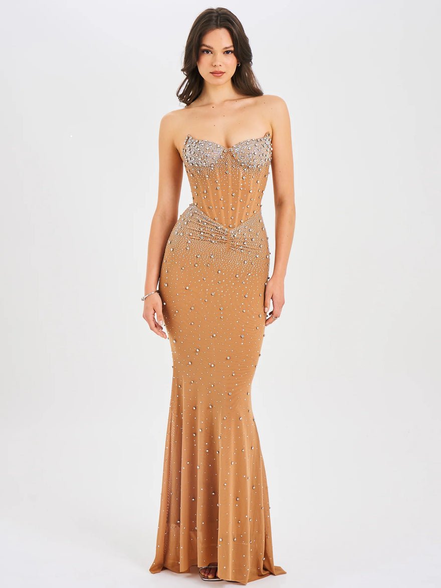 Miss Circle Fatima Nude Maxi Dress photo 2