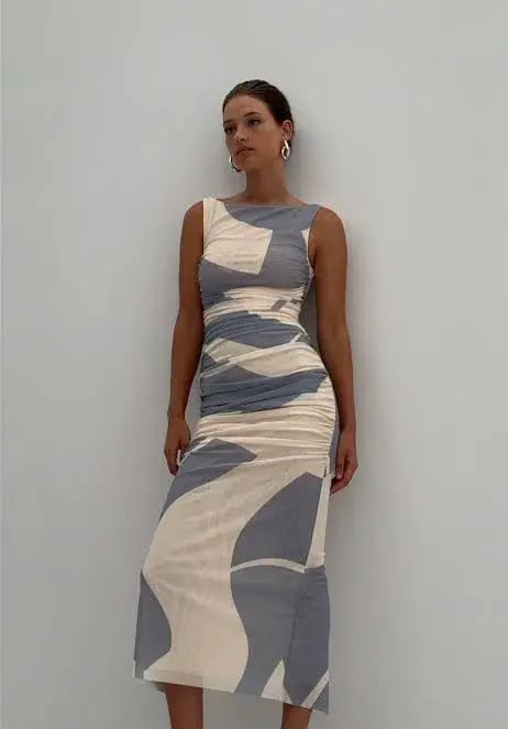 Sheike Ocean Breeze Mesh Dress sz12 photo 2