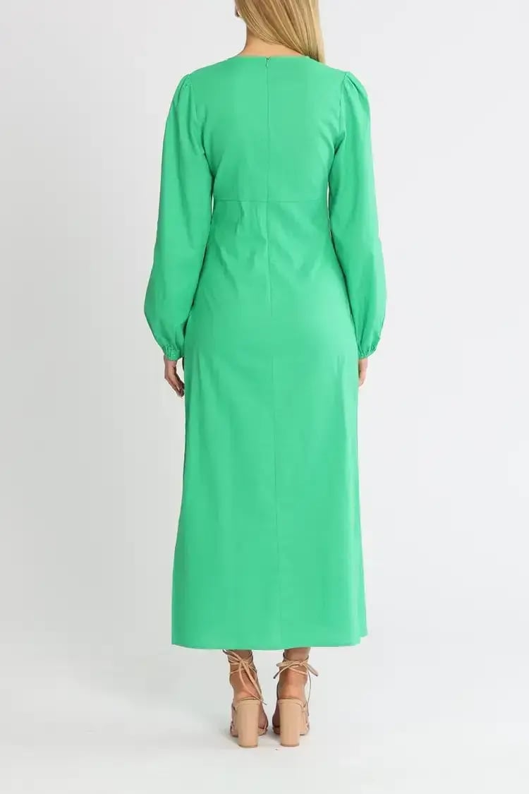 Suboo Elodie Keyhole Maxi Dress Green Size 10 photo 3