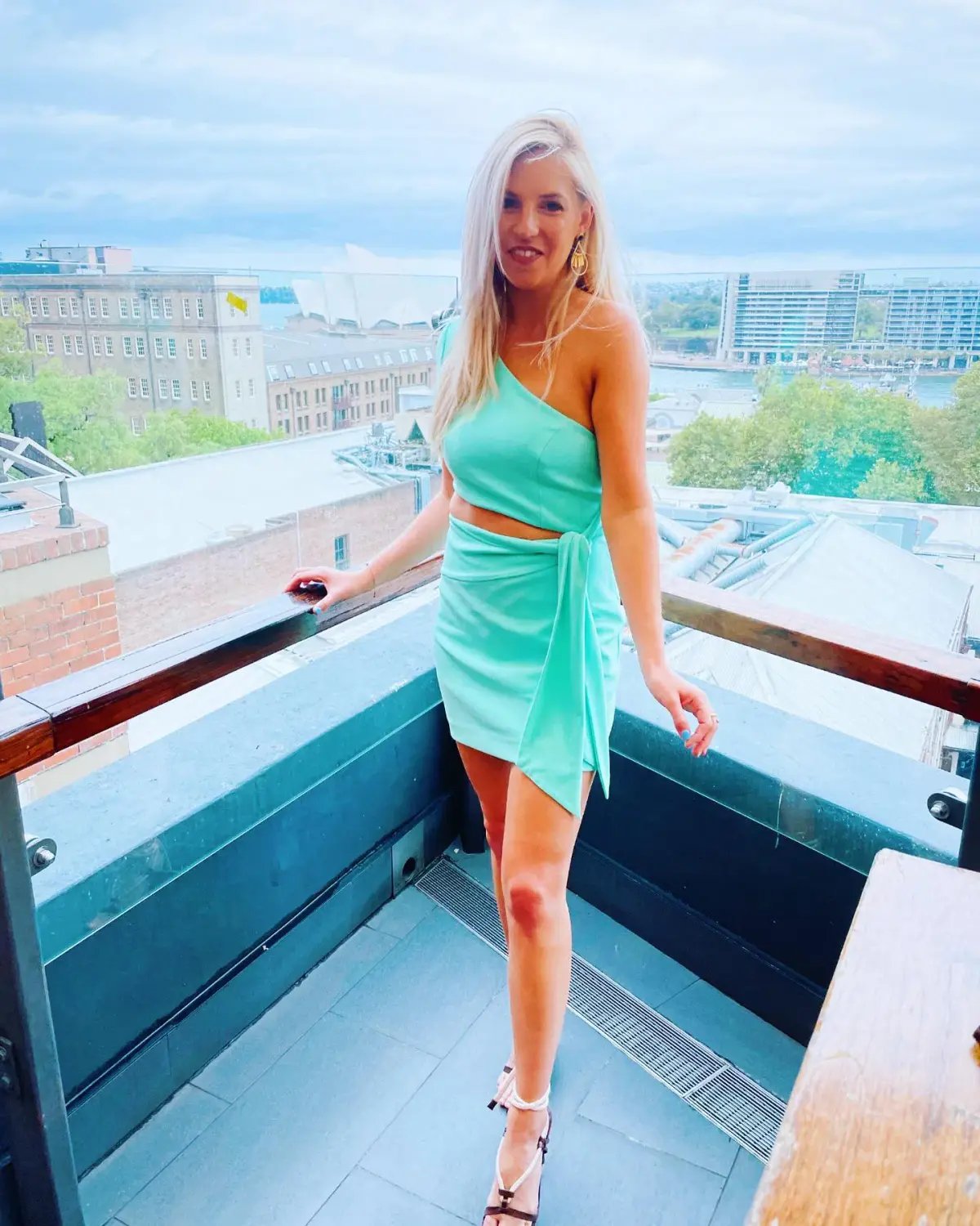 Finders Keepers Daniella One Shoulder Mini Dress Green Size 8 photo 2