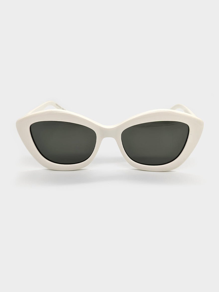 Saint Laurent Vintage Style Cat Eye Sunglasses Ivory photo 3