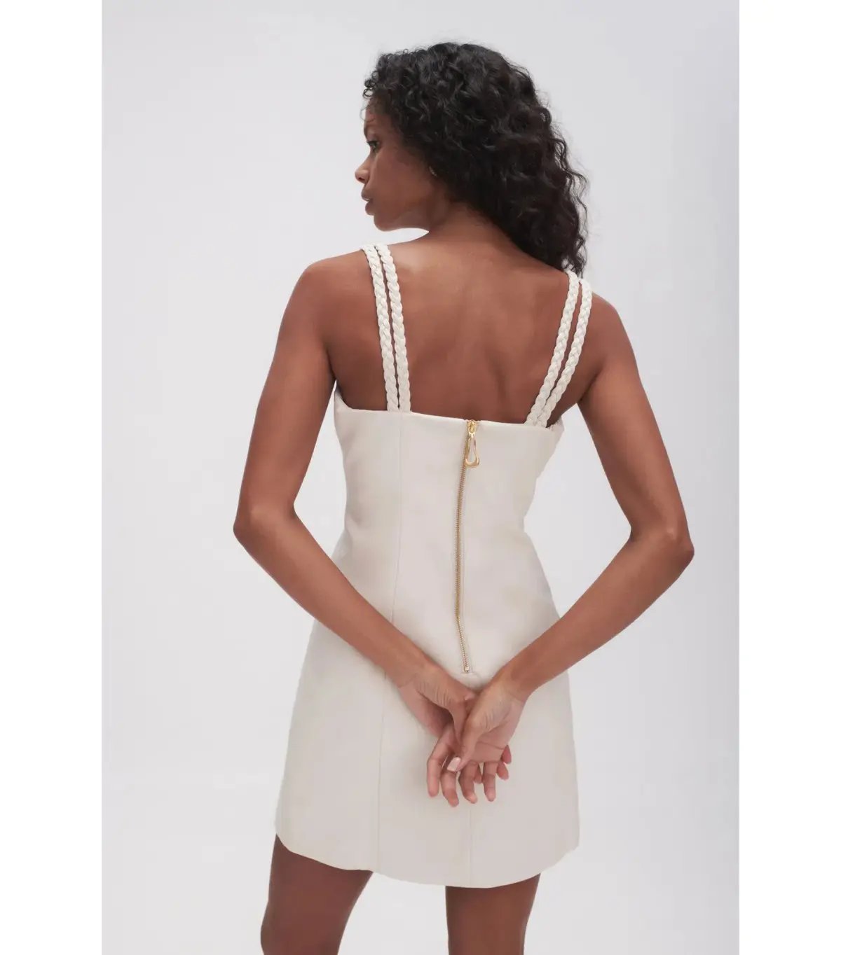 New! Aje Osa Braided Mini Dress White Size AU 10 photo 3