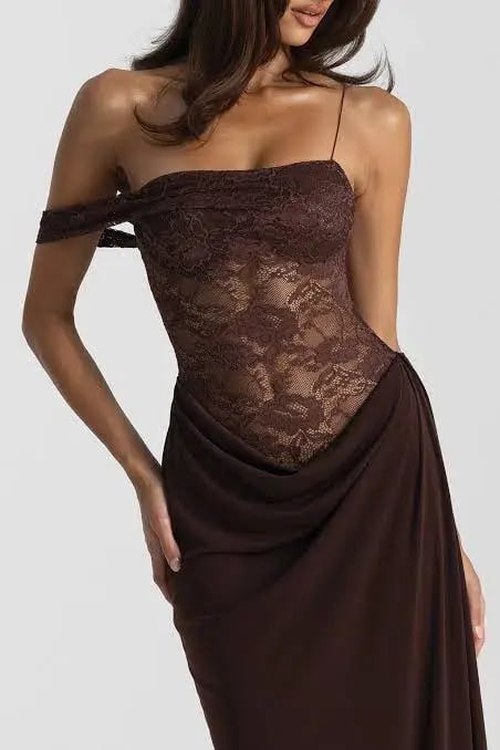 Natalie Rolt Sloane Maxi Dress in Brown Size 0/ AU 6 photo 5