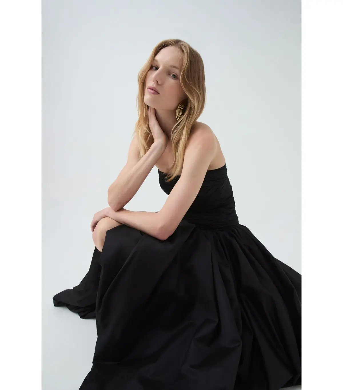 Aje Violette Bubble Hem Maxi Dress Black Size AU 6 photo 2