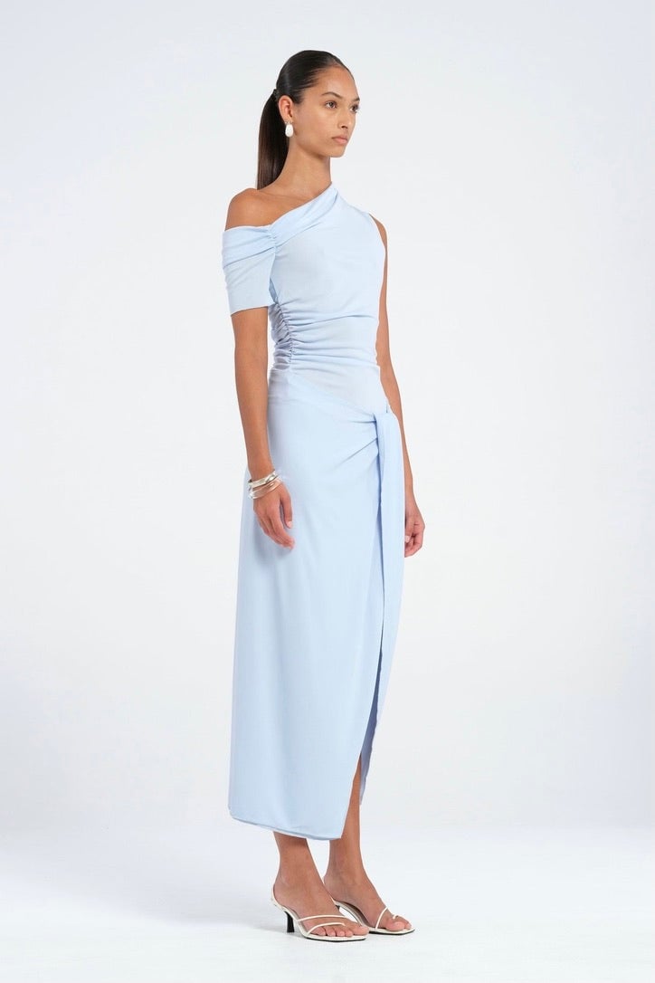 Benni Cleo One Shoulder Maxi Dress - Sky photo 2