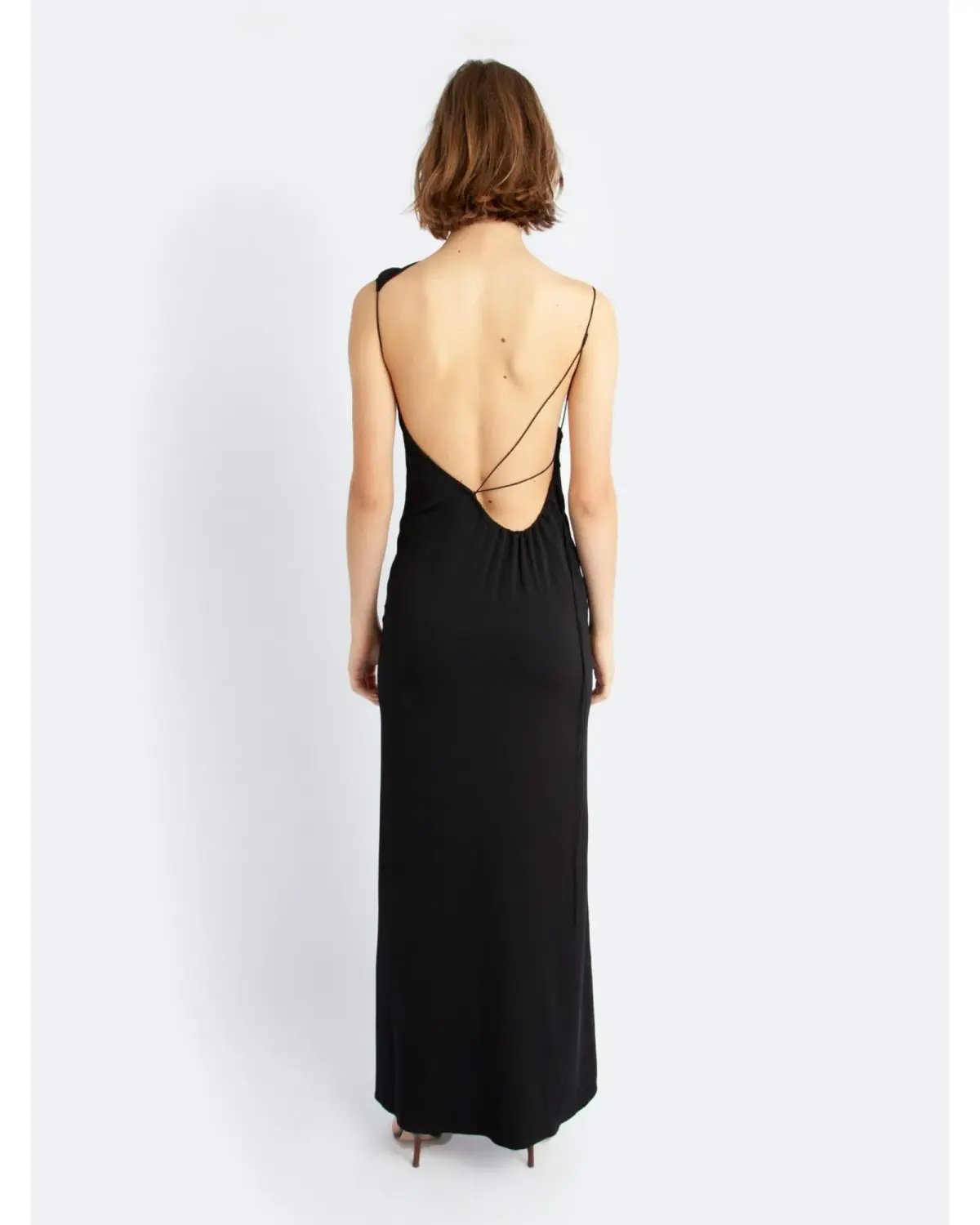 Christopher Esber Yrjo Backless Tie Midi Dress Black Size AU 8 photo 2