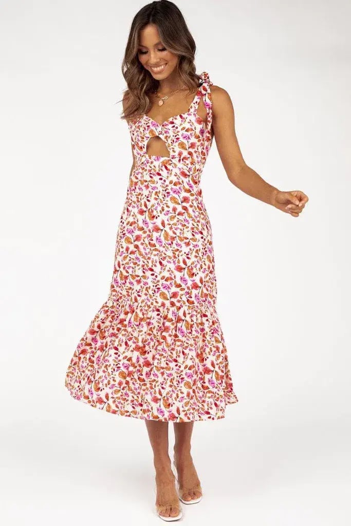 Dissh Paloma Sleeveless Midi Dress Floral Size 8 photo 4