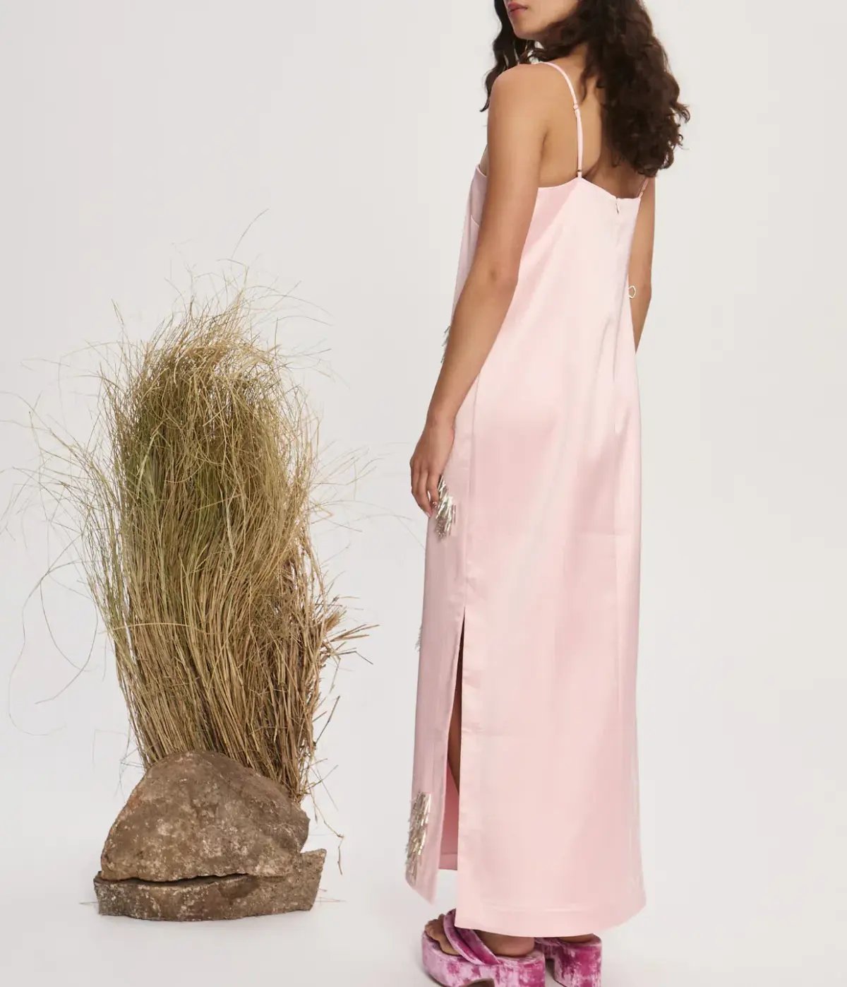 Alemais Cindy Embellished Slip Dress Pink Size 10 photo 2