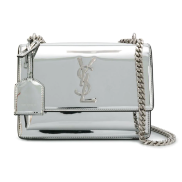 Saint Laurent Sunset Handbag Silver photo 3