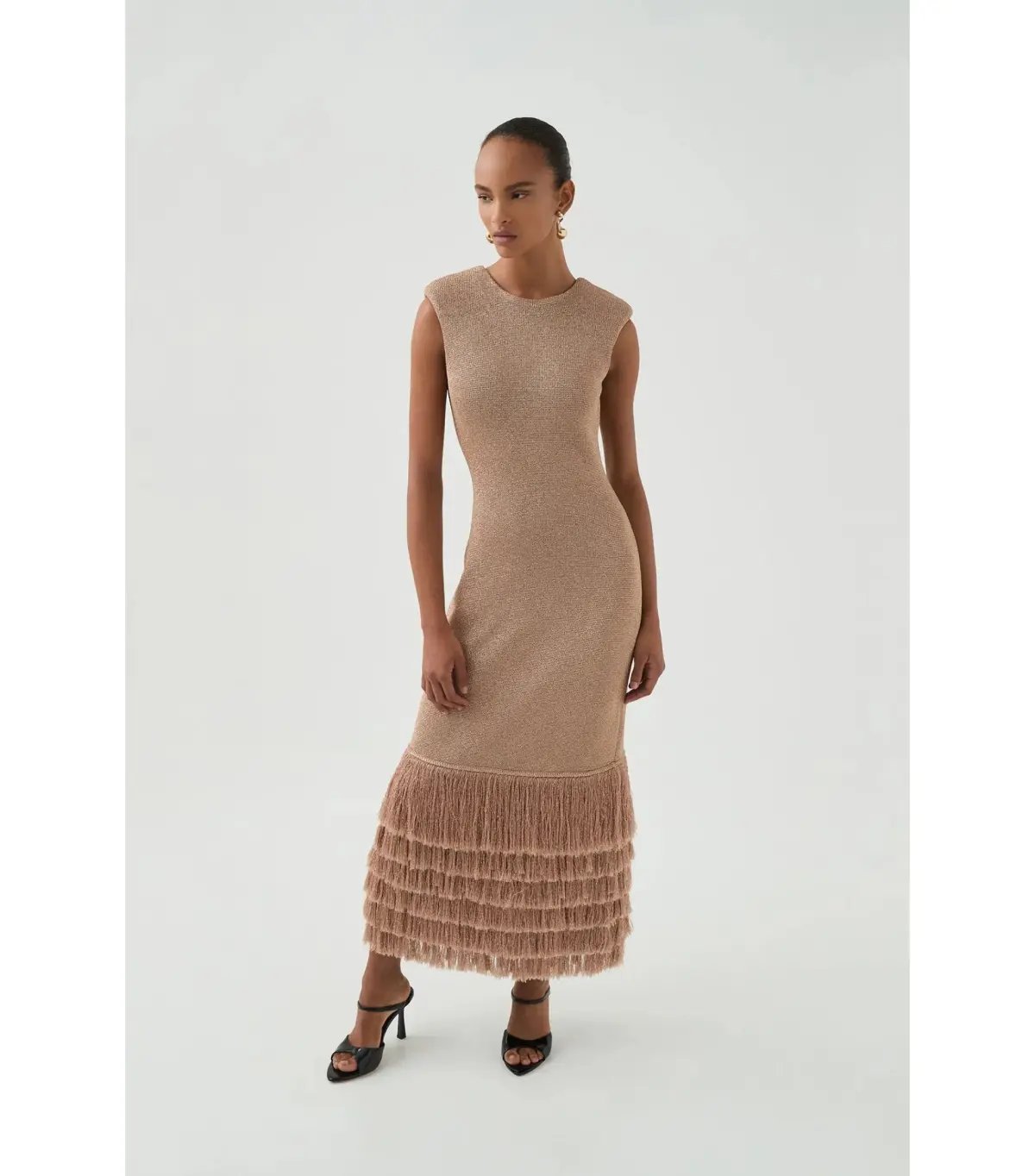 Aje Breeze Knit Midi Dress Rose Gold Size XS / AU 6 photo 2