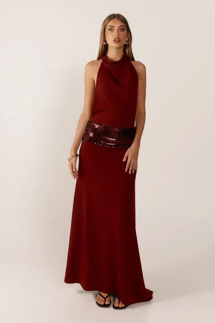 Ance Gria Wine Adele Gown Size AU 8 photo 2