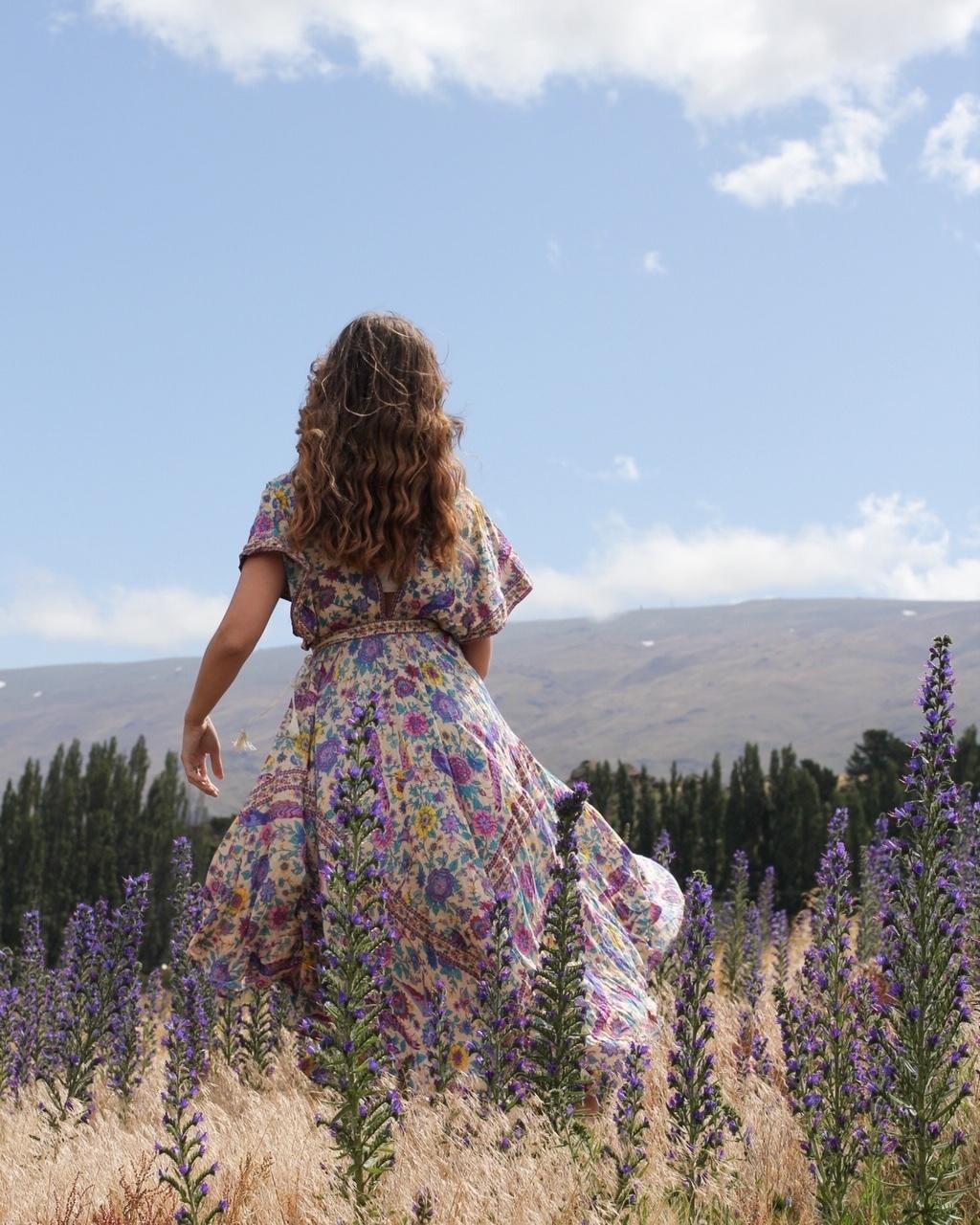 Spell & The Gypsy Lovebird Half Moon Gown Chamomile size 10 photo 3
