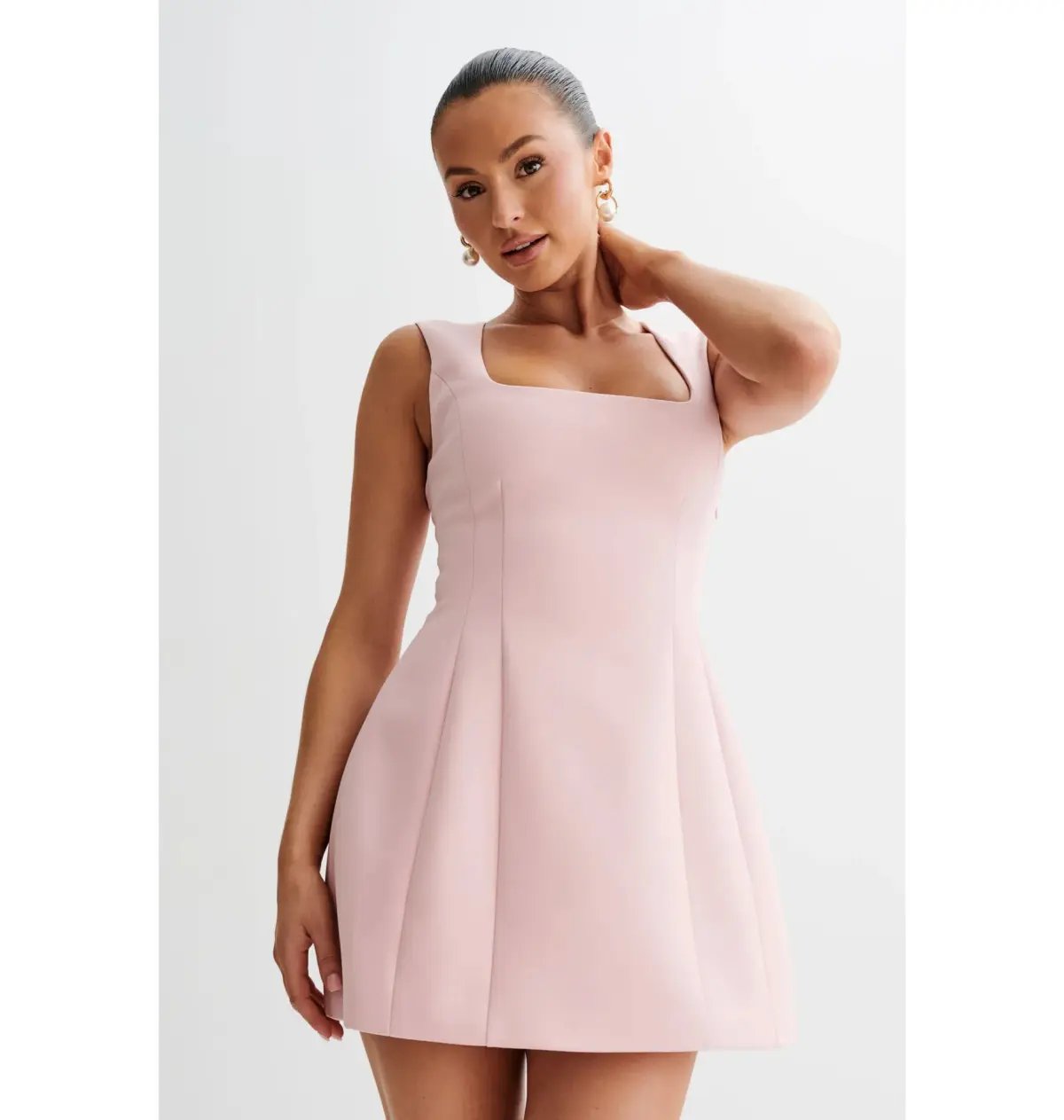 Meshki Lysandre Crepe Mini Dress Baby Pink Size XS / AU 6 photo 2