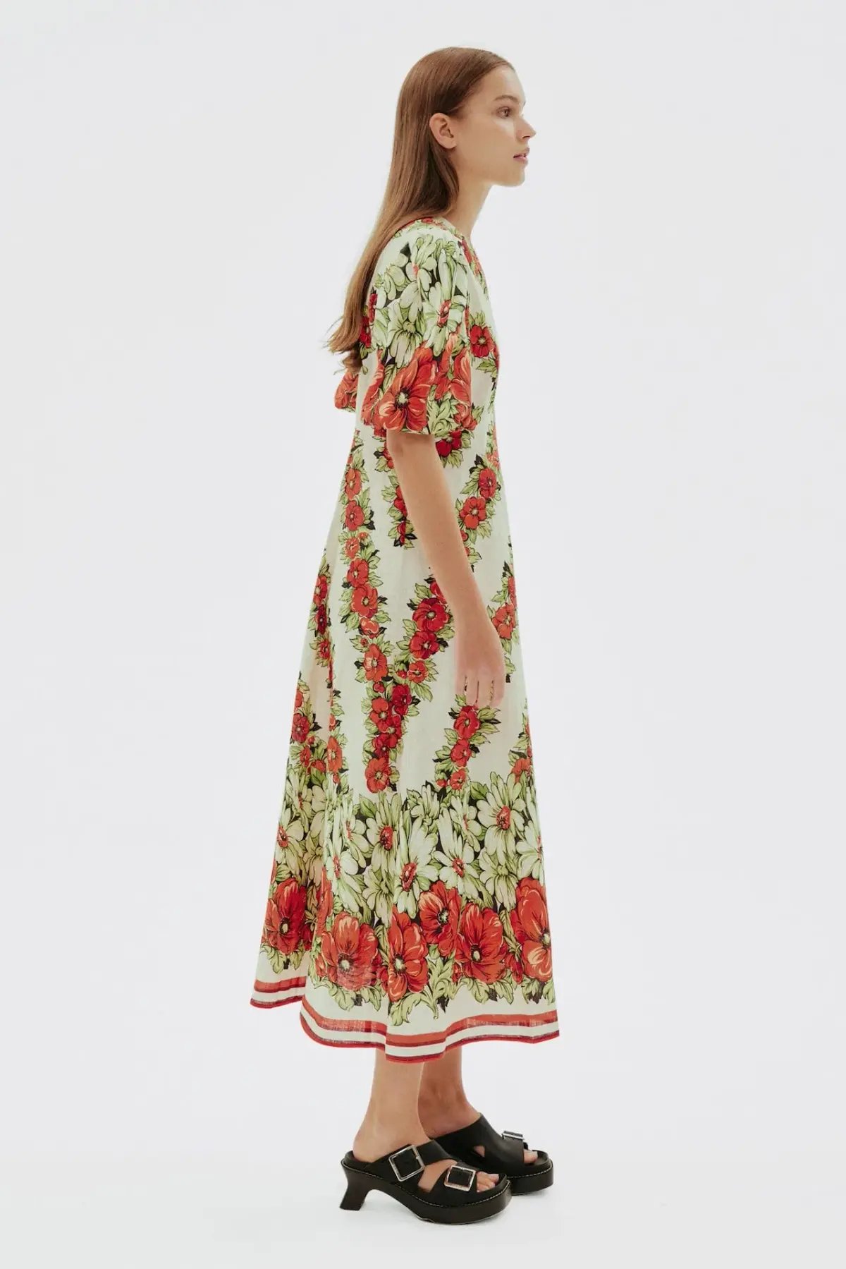 Alemais Amelie Midi Dress Floral Size AU 16 photo 5