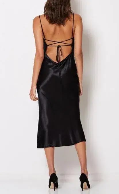 Bec & Bridge Kaia Cowl Dress Black Size 8 photo 4