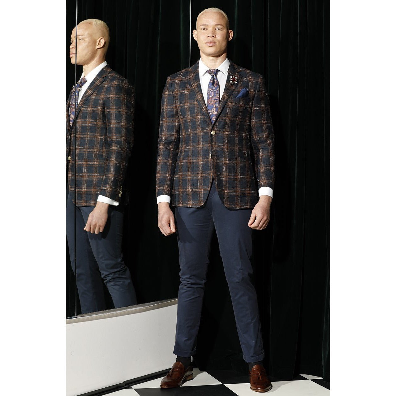 Cambridge Signature Navy Rust Jacket photo 2