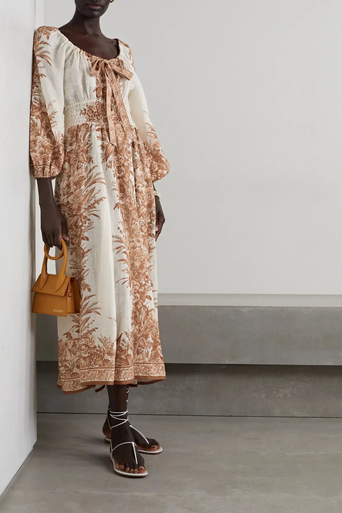Zimmermann Moonshine Printed Linen Midi Dress Print Size 2 photo 4