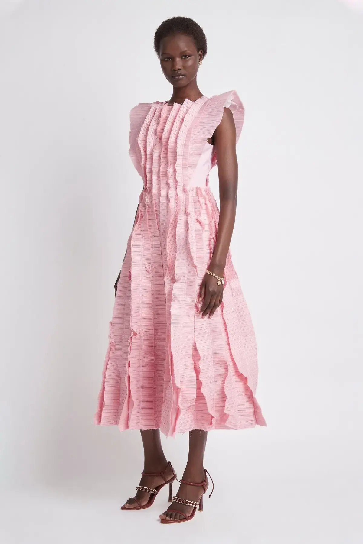 Aje Hybrid Midi Dress Pink Size 6 photo 3
