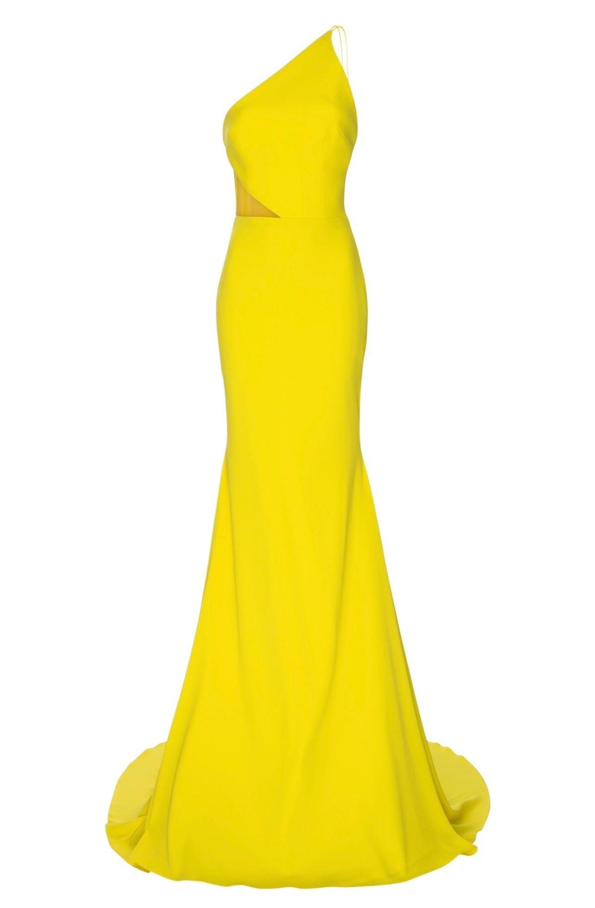 Alex Perry Serena Gown Yellow Size 8 photo 4