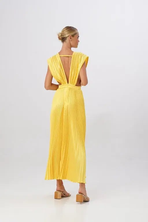 L’Ideè Canary Gala Gown Yellow Size 10 photo 2