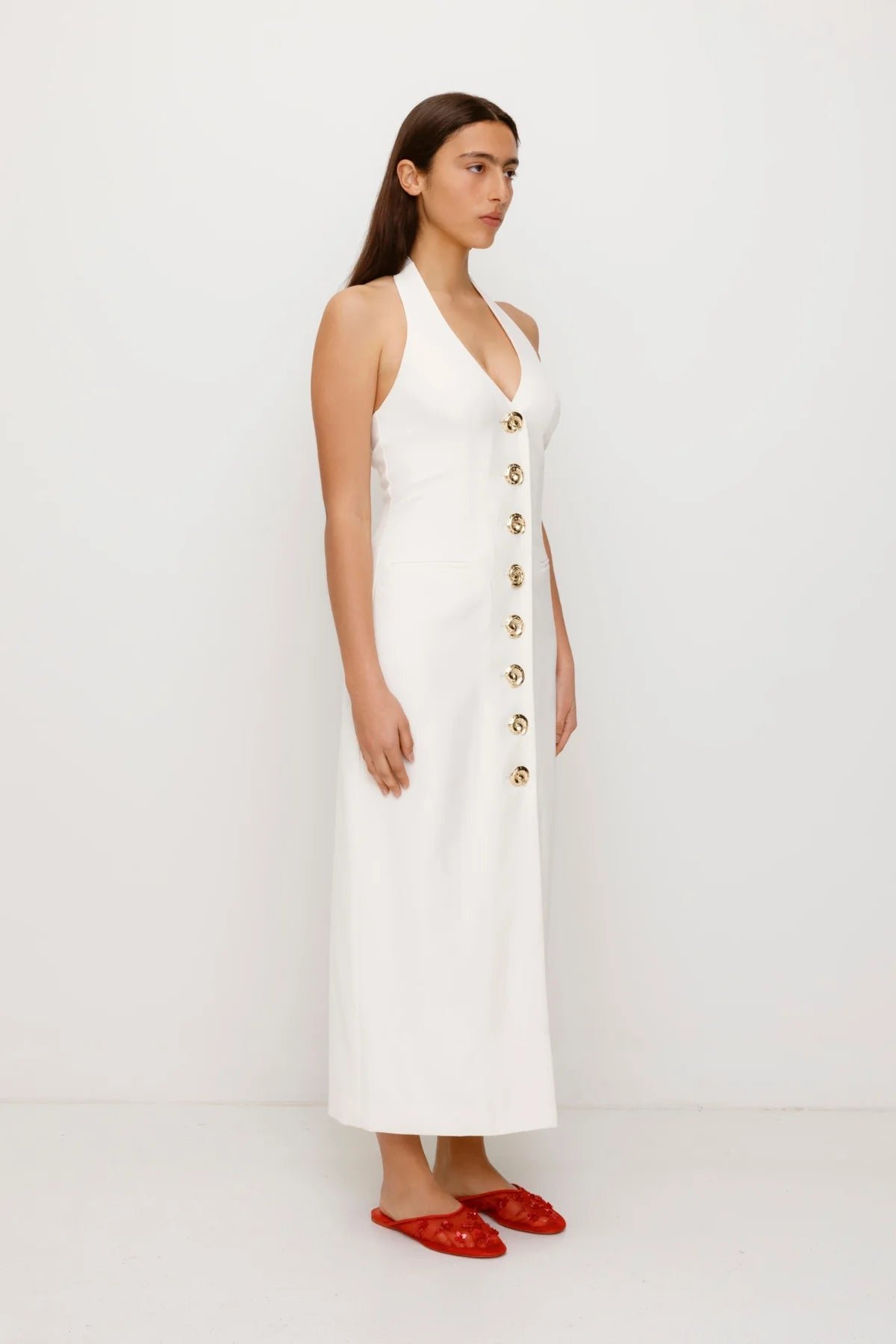 THE WOLF GANG IRIDA MAXI DRESS - IVORY photo 2