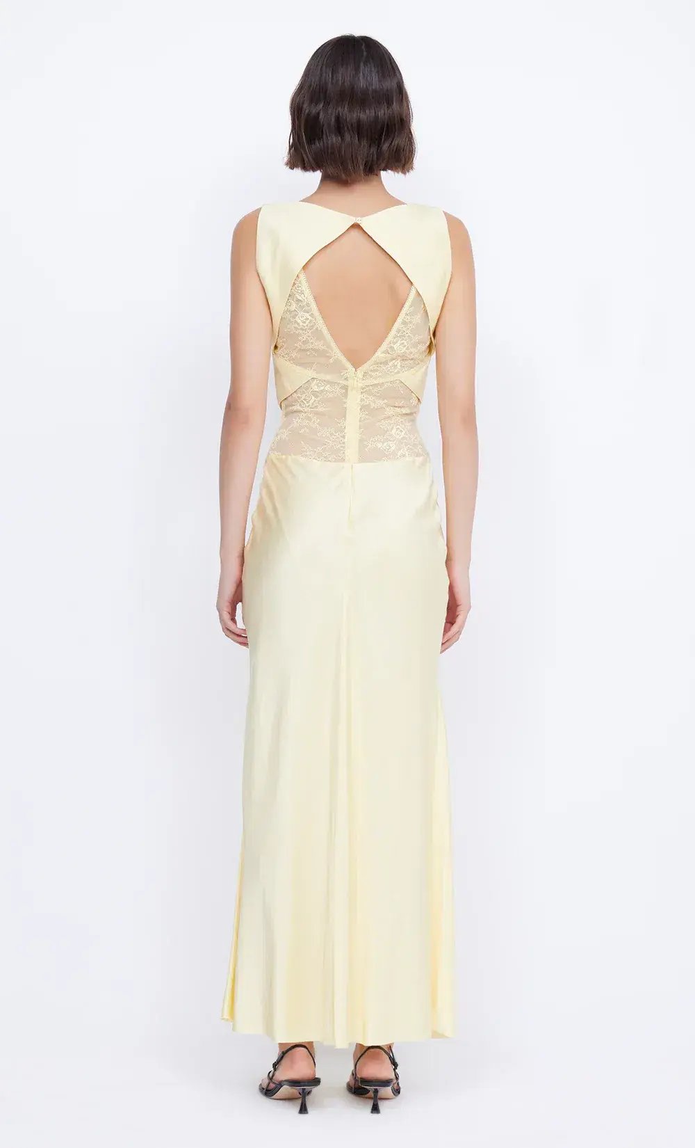 Bec & Bridge Juliette V Neck Maxi Dress Butter Yellow Size AU 10 photo 3