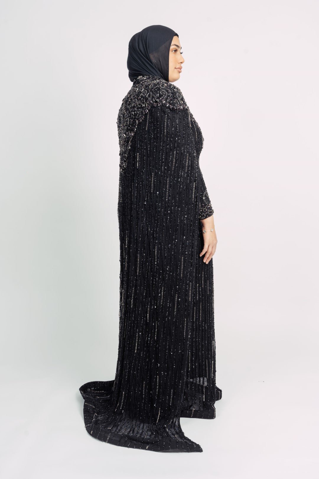 SUE CAPE GOWN BY MY SECRET WARDROBE BLACK photo 2