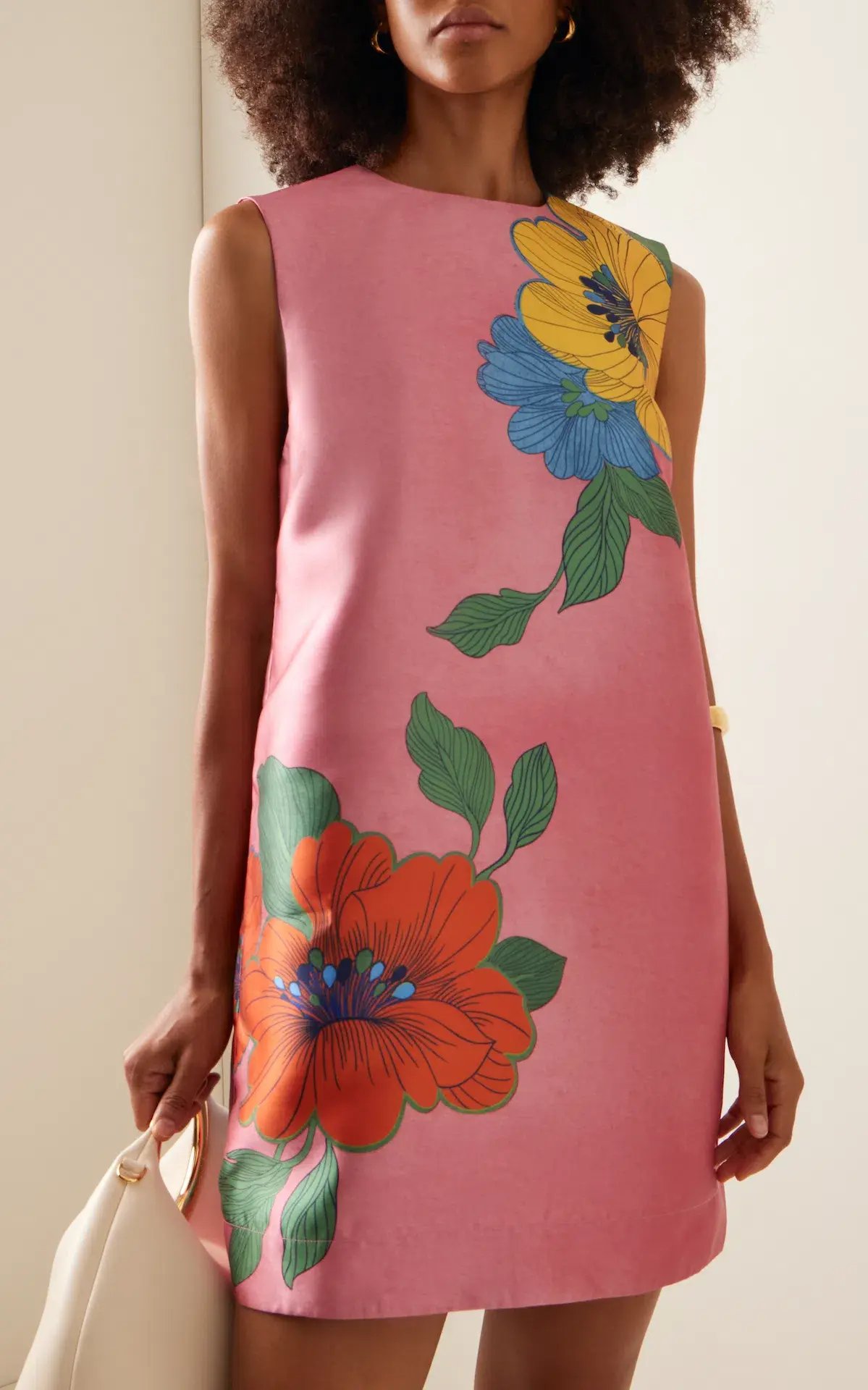 Alemais Piato Floral Satin Mini Shift Dress Exclusive Pink Size AU 10 photo 2