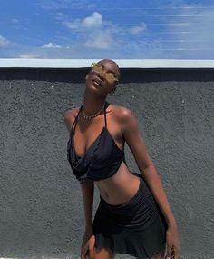 I. AM. GIA Circe Crop Top & Skirt Set Black Size Small photo 5
