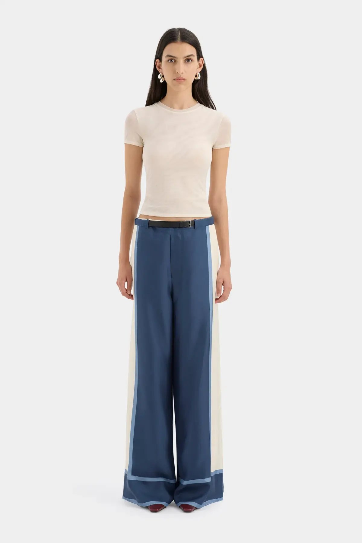 Sir the Label Dazed Wrap Halter Mini and Belted Pant Set in Studio Print Size 0/Au 6 photo 2
