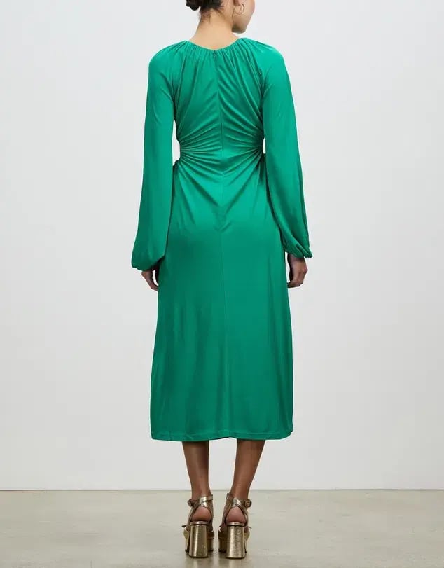 Rebecca Vallance Edie Cut Out Midi Dress Green Size 6 photo 3