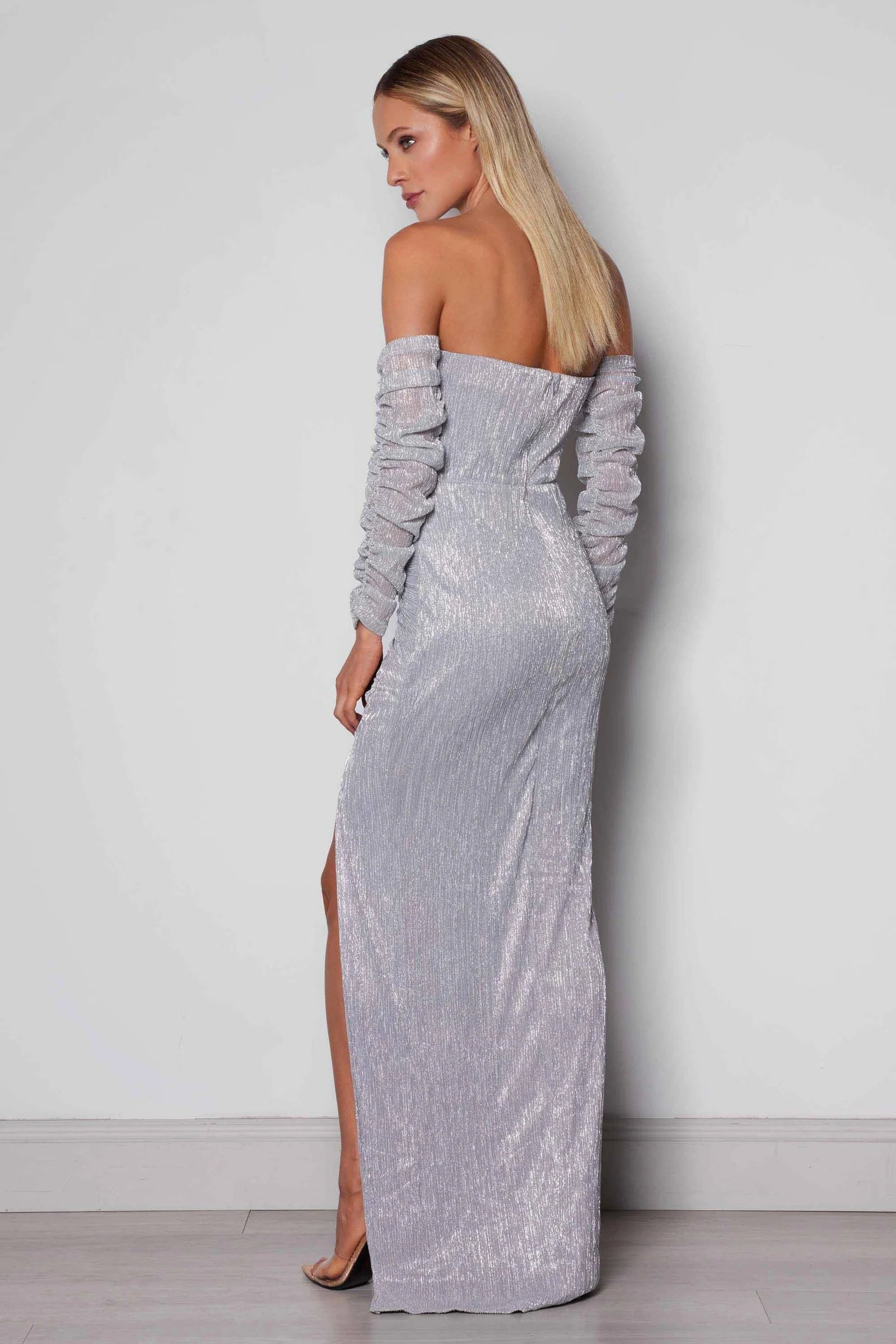 ELLE ZEITOUNE GAVIN DRESS - SILVER photo 3