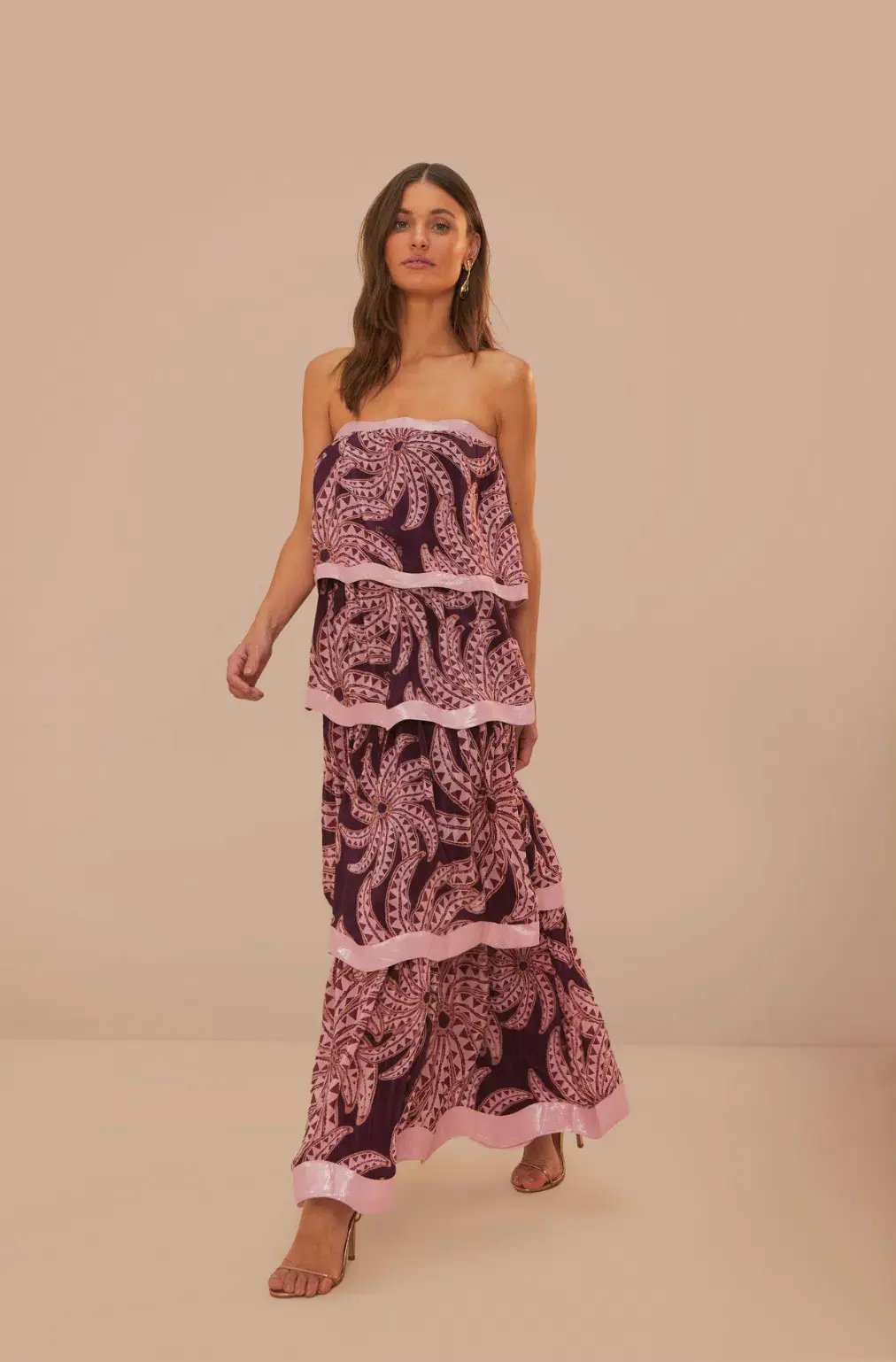 Farm Rio Bananada Midi Dress Burgundy Size XS / AU 8 photo 4