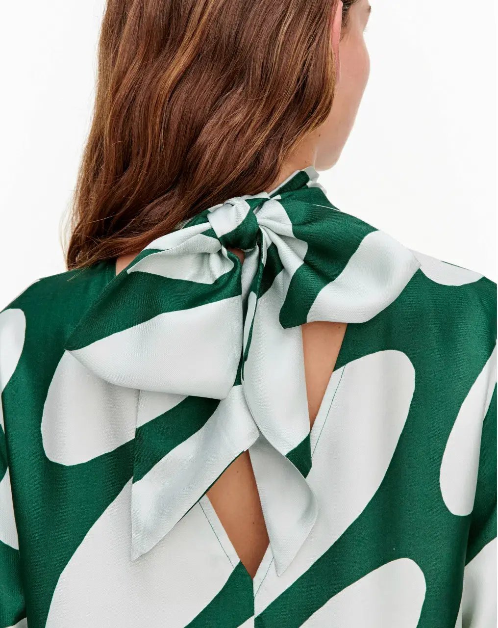 Marimekko Aatoilee Linsii Silk Dress Print  Green Size AU 6 photo 4