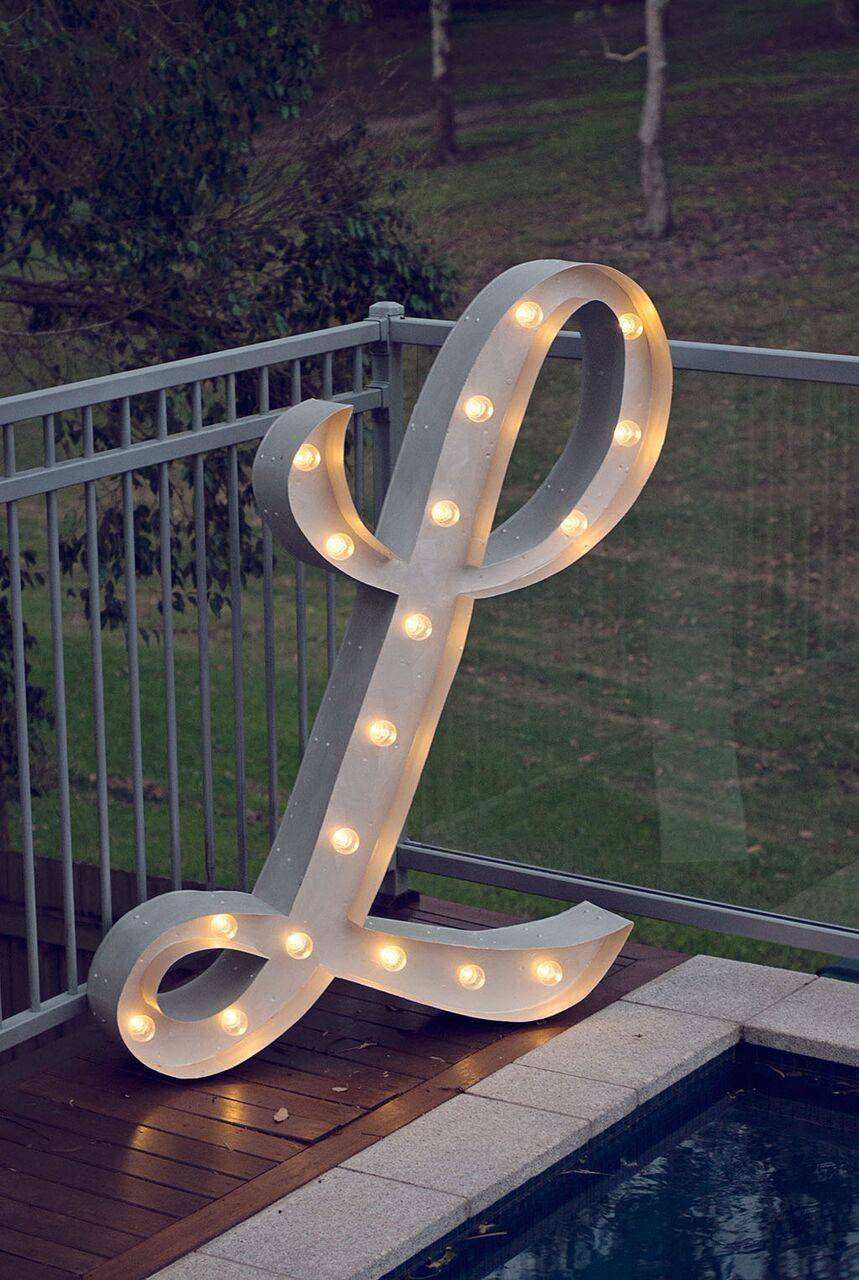 Large Pearl White “Love” Marquee Letter Lights photo 2