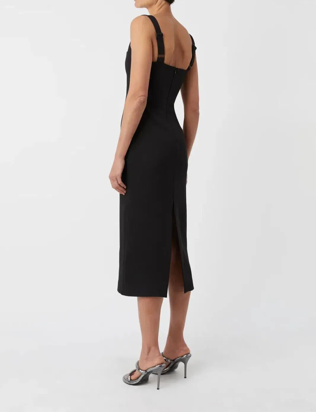 Camilla And Marc Ilona Midi Dress Black Size 12 photo 5